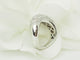 Bague 51 Bague vague pavée de diamants en or blanc 58 Facettes 33754