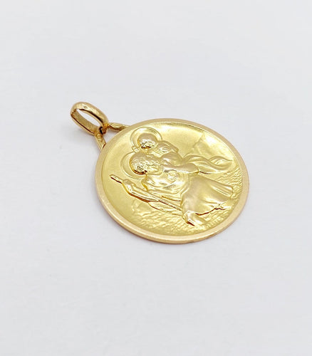 Pendentif G. Rabier - Médaille religieuse en or 18k 58 Facettes A07328