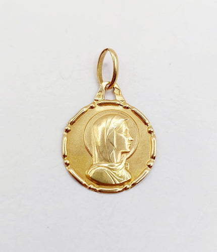 Pendentif Médaille religieuse Vierge Marie en or 18k 58 Facettes A07329