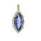 Pendentif Art déco - Pendentif en or blanc, diamants et saphir de synthèse 58 Facettes 01320