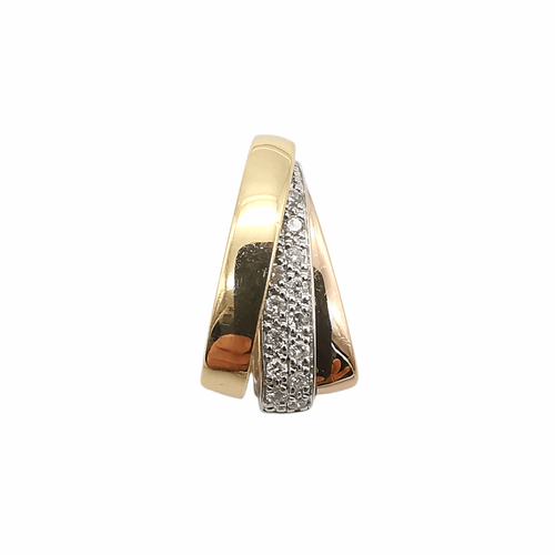 Pendentif Guy Laroche - Pendentif en or tricolore et diamants 58 Facettes Pendentif guy laroche or et diamants