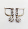 Boucles d'oreilles Dormeuses Art déco - Boucles d'oreilles en or blanc, platine et diamants 58 Facettes A07332