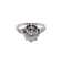 Bague 47 Bague solitaire Art déco en or blanc, platine et diamants 58 Facettes A07288