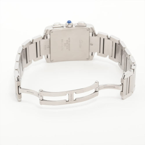 Montre Cartier Tank Française - Montre Chronoflex chronographe XL en acier 58 Facettes 1