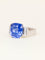 Bague 58.5 Bague cocktail en or blanc, saphir Ceylan et diamants 58 Facettes 1203.1