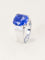 Bague 58.5 Bague cocktail en or blanc, saphir Ceylan et diamants 58 Facettes 1203.1