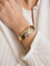 Bracelet Bracelet jonc coquillage en or jaune et diamants 58 Facettes 1265.2