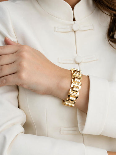 Bracelet Bracelet tank vintage en or jaune 58 Facettes 1275.1