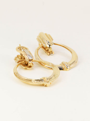 Boucles d'oreilles Boucles d'oreilles créoles pendantes en or jaune 58 Facettes 1265.1