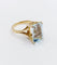 Bague 50 Bague cocktail vintage en or 18k et aigue-marine 58 Facettes A07289