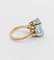 Bague 50 Bague cocktail vintage en or 18k et aigue-marine 58 Facettes A07289
