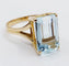 Bague 50 Bague cocktail vintage en or 18k et aigue-marine 58 Facettes A07289