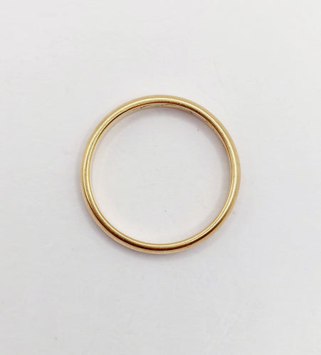 Bague 57.5 Alliance antique gravée en or 18k 58 Facettes A07290