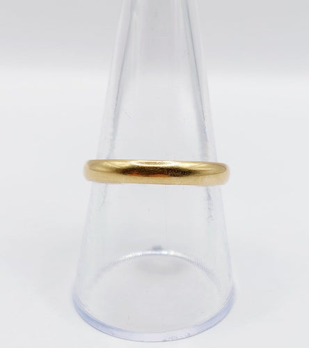 Bague 57.5 Alliance antique gravée en or 18k 58 Facettes A07290