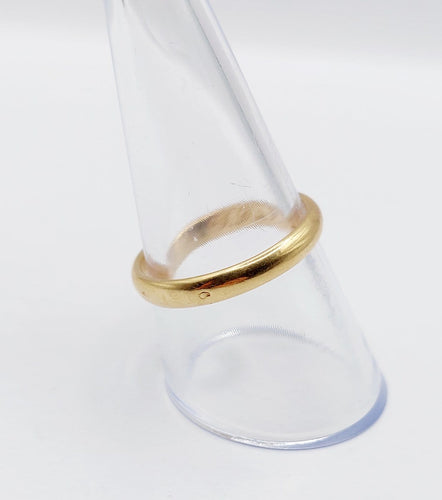 Bague 57.5 Alliance antique gravée en or 18k 58 Facettes A07290