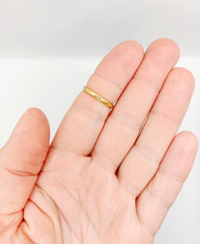 Bague 54 Gimmel - Alliance jumelée antique en or 18k 58 Facettes A07291