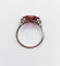 Bague 55 Bague Art déco en or blanc 18k, platine, rubis synthétique et diamants 58 Facettes A07294
