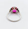Bague 55 Bague Art déco en or blanc 18k, platine, rubis synthétique et diamants 58 Facettes A07294