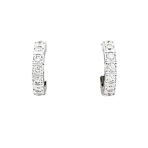 Boucles d'oreilles Cartier Lanière - Boucles d'oreilles en or blanc et diamants 58 Facettes 35724