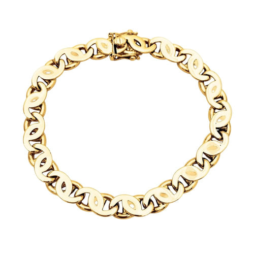 Bracelet Bracelet maille œil de tigre en or jaune 58 Facettes 35706
