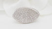 Bague 52.5 Bague ondulée pavée en or blanc et diamants 58 Facettes 18487