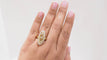 Bague 59.5 Bague marquise en or bicolore 18 kt et diamants 58 Facettes 33010