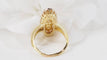 Bague 59.5 Bague marquise en or bicolore 18 kt et diamants 58 Facettes 33010