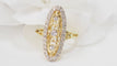 Bague 59.5 Bague marquise en or bicolore 18 kt et diamants 58 Facettes 33010