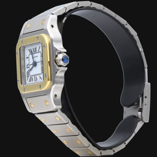 Montre Cartier Santos - Montre dame en or jaune 18 ct et acier 58 Facettes MT46893