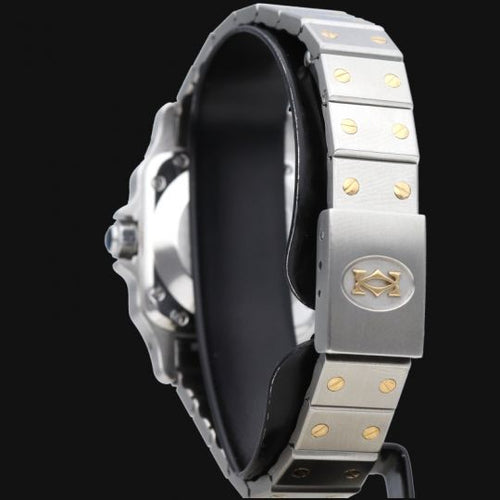 Montre Cartier Santos - Montre dame en or jaune 18 ct et acier 58 Facettes MT46893