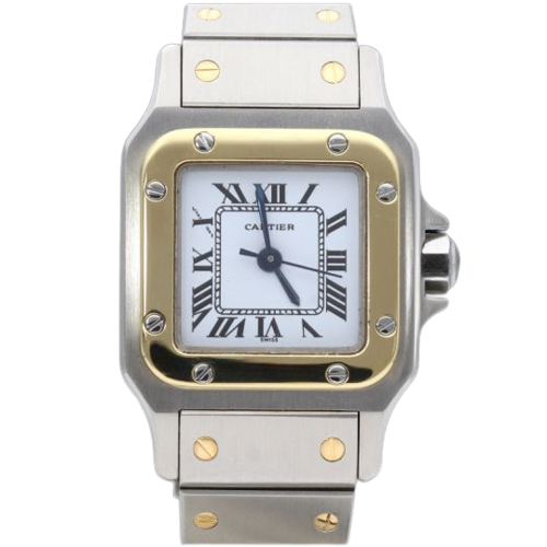 Cartier Santos - Montre en or jaune et acier