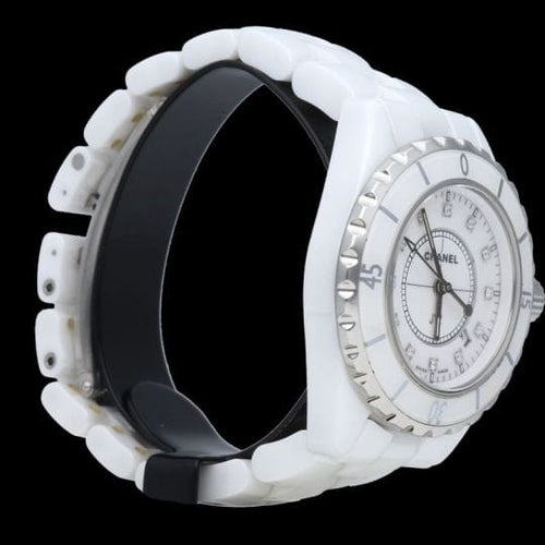 Montre Chanel J12 - Montre 33 mm en céramique et diamants 58 Facettes MT46964