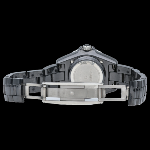 Montre Chanel J12 - Montre 33 mm en céramique et diamants 58 Facettes MT46966