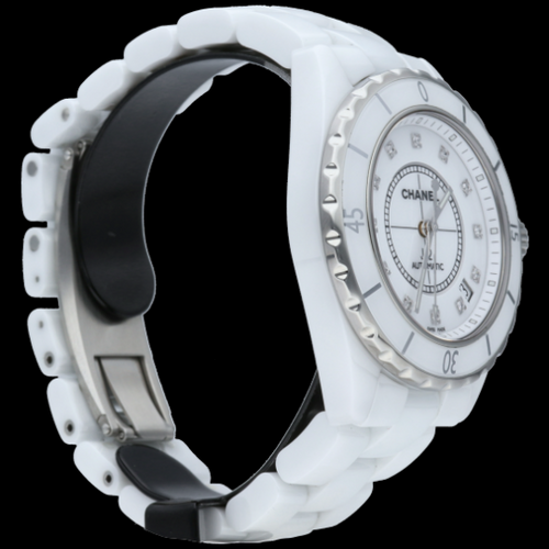 Montre Chanel J-12 - Montre 38 mm en céramique et diamants 58 Facettes MT46970