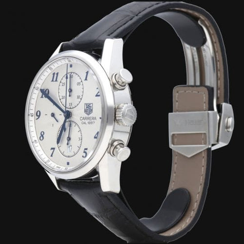 Montre TAG Heuer Carrera - Montre Calibre 1887 chronographe en acier 58 Facettes MT46476