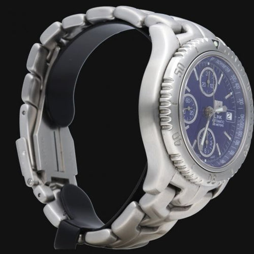 Montre TAG Heuer Link - Montre chronographe en acier 58 Facettes MT46518
