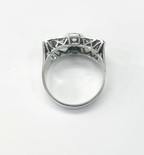 Bague 58 Bague Tank en platine et diamants 58 Facettes DV-TANK-PT