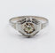 Bague 54 Bague Art déco en or blanc 18k et diamant 58 Facettes A07174
