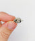 Bague 54 Art déco - Bague géométrique en or blanc 18k, platine et diamant 58 Facettes A07176