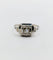 Bague 54 Art déco - Bague géométrique en or blanc 18k, platine et diamant 58 Facettes A07176
