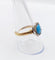 Bague 60 Bague marguerite antique en or 18k, turquoise et diamants 58 Facettes A07210