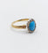 Bague 60 Bague marguerite antique en or 18k, turquoise et diamants 58 Facettes A07210