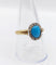 Bague 60 Bague marguerite antique en or 18k, turquoise et diamants 58 Facettes A07210