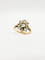 Bague 53 Bague marguerite vintage en or jaune 18K et argent, diamants 58 Facettes SKU/260182
