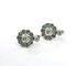Boucles d'oreilles Boucles d'oreilles en platine avec émeraudes et diamants 58 Facettes 103/26 C