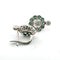 Boucles d'oreilles Boucles d'oreilles en platine avec émeraudes et diamants 58 Facettes 103/26 C