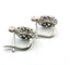 Boucles d'oreilles Boucles d'oreilles en platine avec émeraudes et diamants 58 Facettes 103/26 C