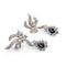 Boucles d'oreilles Boucles d'oreilles en or blanc 18 kt, diamants et saphirs 58 Facettes 322/06 B