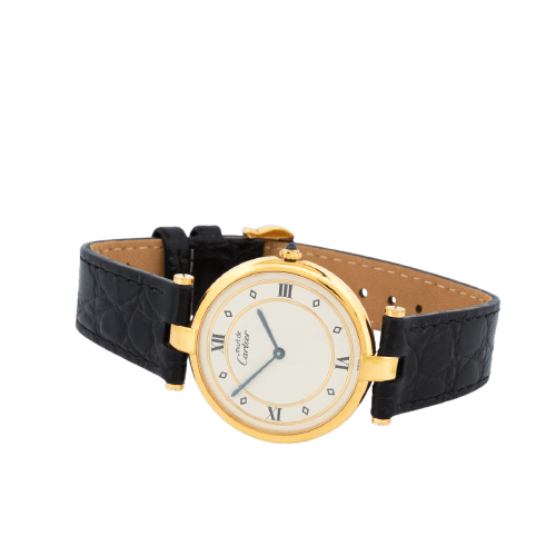 Montre Cartier Must Vendôme - Montre LM en vermeil cadran Gold Circle 58 Facettes 526