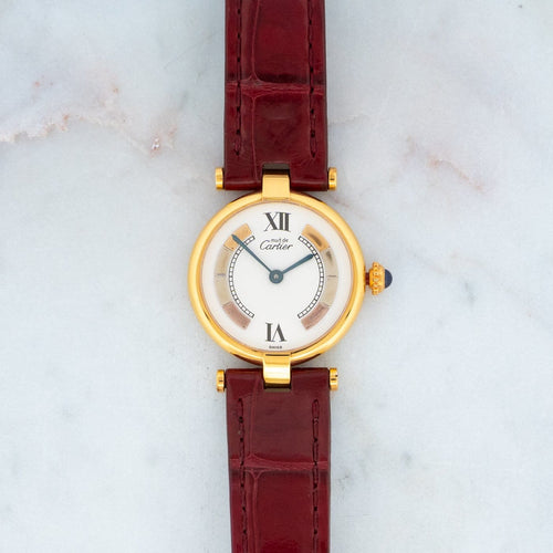 Montre Cartier Must Vendôme - Montre SM en vermeil 58 Facettes 529